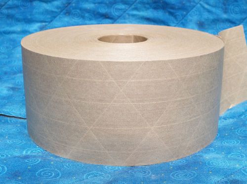 1 Roll 70mm x 450 FT Reinforced Gummed Kraft Paper Tape Central Brand Grade 233