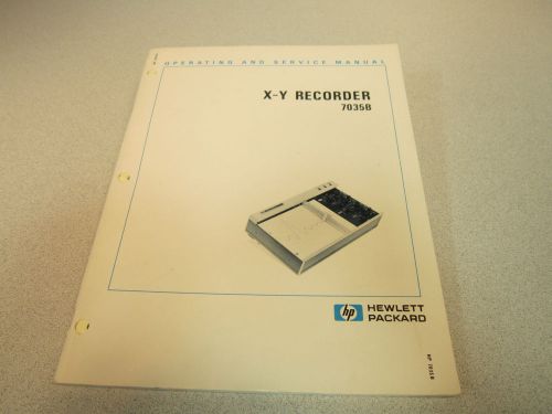 HP X-Y Recorder 7035B Operating and Service Manual