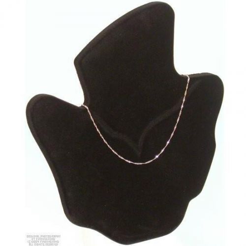 Black Flocked Bust Chain &amp; Necklace Display