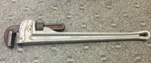 Ridgid 24&#034; aluminum h.d. pipe wrench tool heavy duty for sale