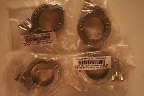 LOT OF 4 HPS/MKS NW40 ALUMINUM WING NUT CLAMPS, 100312905 ***NEW IN BAG***