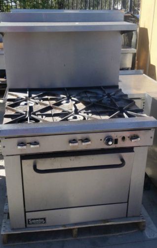 Superior 6 burner Stainless Steel Commercial Stove Oven Professional