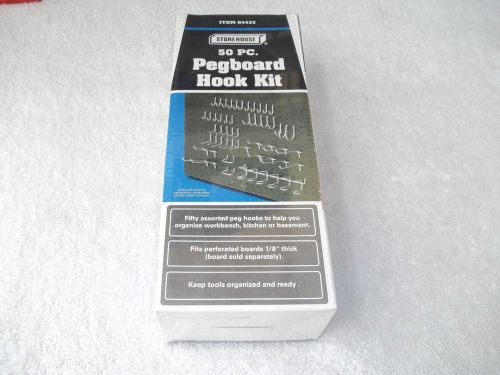 New Storehouse #04433 50pc Pegboard Hook Kit Hooks Are 1&#034; Wide