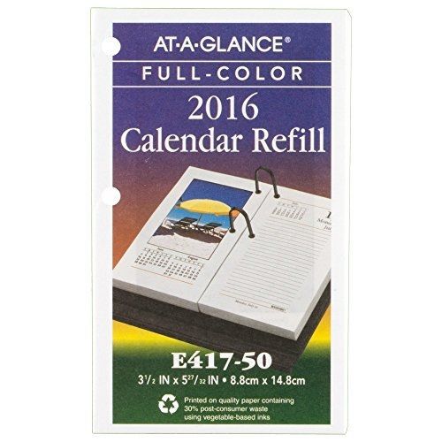 At-A-Glance AT-A-GLANCE Daily Desk Calendar 2016 Refill, Photographic, 12