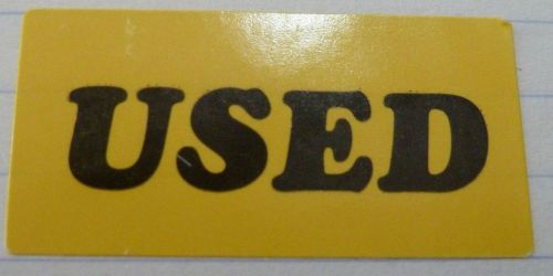 Labels Printed &#034;USED&#034; - .75 x 1.5&#034;  for Retail and resale shops (Roll of 500)
