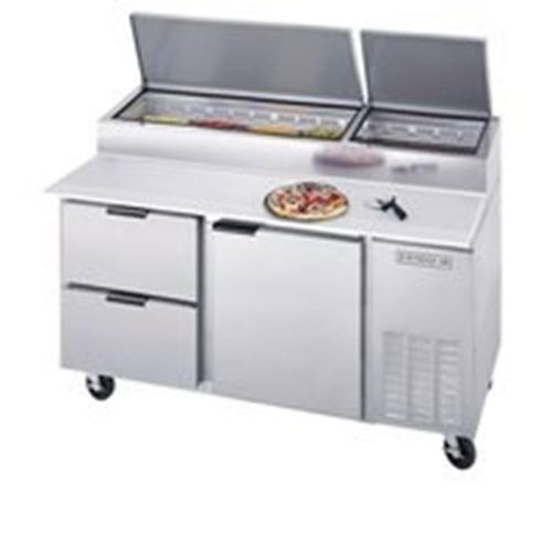 Beverage-air dpd93-2 93&#034; pizza prep table with two doors and two drawers for sale
