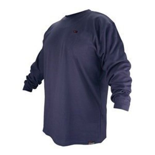 Revco FTL6-NVY Navy Blue Flame Resistant Cotton Long-sleeve T-Shirt, X-Large