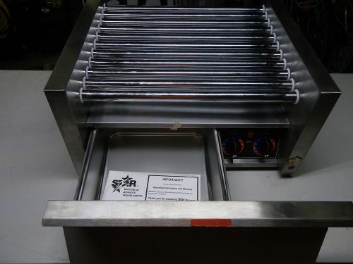 NEW Star Grill Max 305SB 30 Hot Dog Cooker Chrome Plated Rollers and 30 Bun NEW