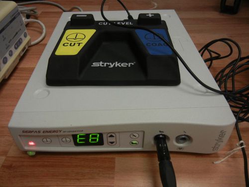 STRYKER SERFAS ENERGY RF GENERATOR with footswitch