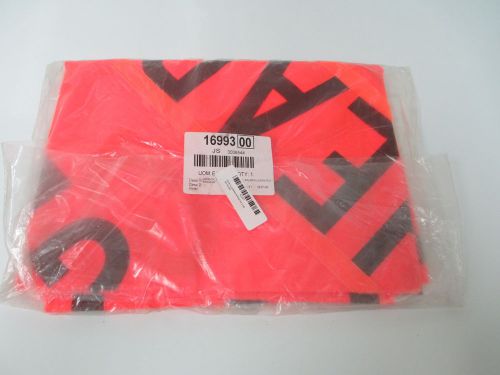 48&#034; mesh road sign  brand new &#034; flagman ahead &#034;  safety flag fluorescent for sale