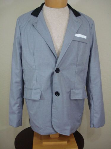 J68 NWT Chefs Uniform Jacket gray size XXL 2XL long sleeve lined