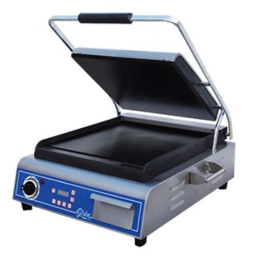 Globe gsg14d sandwich/panini grill, single, countertop, electric,14&#034; x 14&#034; for sale