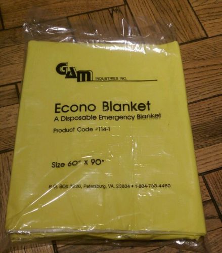 Gam ind disposable emergency blanket econo blanket 114-1 wholesale lot. for sale