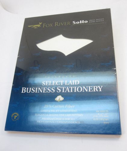 NOS Fox River Business Stationary INKJET 100 count 25% Cotton Laser &amp; Ink Ready