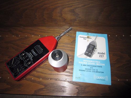 Quest Electronics Integrating Sound Level Meter 227 and Calibrator CA-12