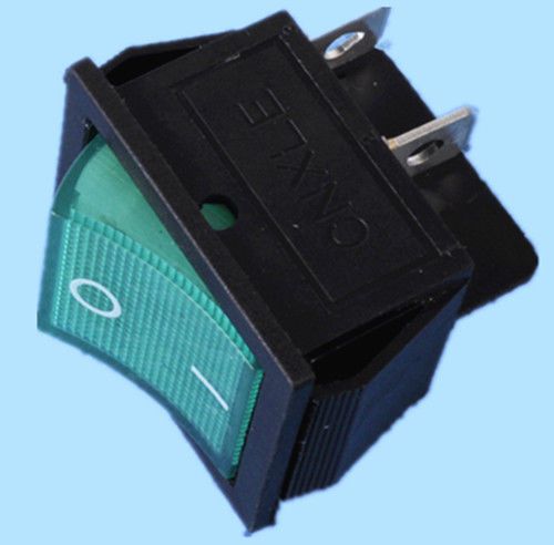 Green ac 250v 16a rocker switch 4 pin kcd4-201 spst on/off mini boat switch for sale