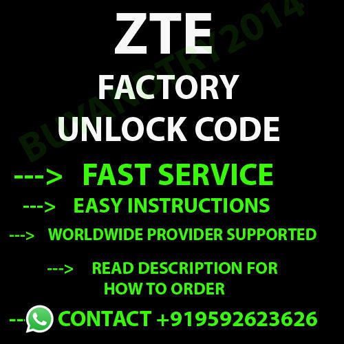 ZTE  ZMAX UNLOCK CODE FOR  AT&amp;T  TMOBILE ROGERS FIDO WIND  FAST