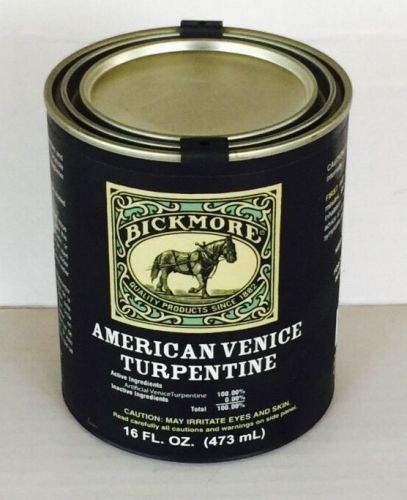 New/Sealed- Bickmore- American Venice Turpentine- 16 Fl Oz- Disinfectant/antiba