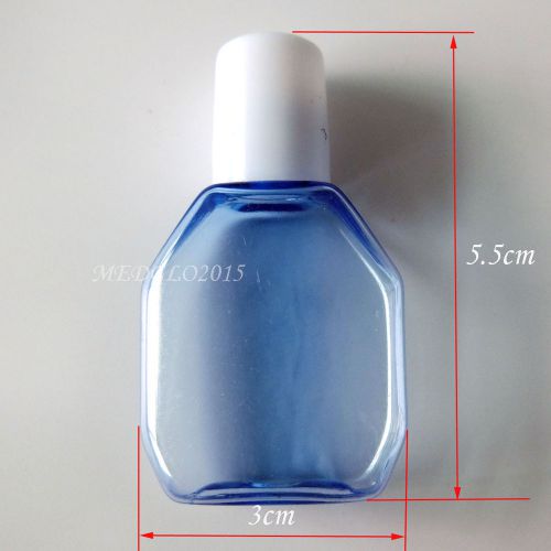 100 Empty Eye Dropper Container Drop Plastic Bottle Transparent light blue 10ml