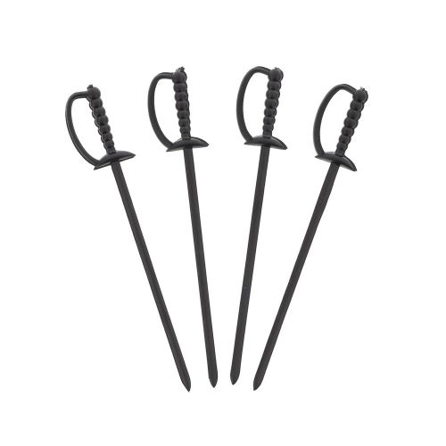 Royal 3.25&#034; Black Plastic Sword Picks, Package of 1,000, RP147BK