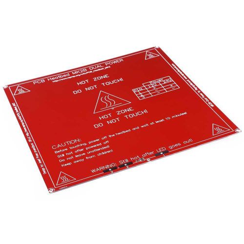 New PCB Heated Heat Bed 12V 24V Dual Power Compatible for 3D Printer Red LF