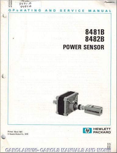 HP Manual 8481B 8482B POWER SENSOR