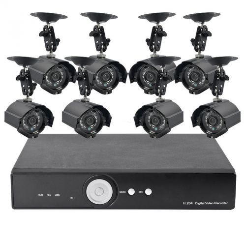 new 8 Camera Surveillance Kit - 8 Outdoor CCTV Cameras, H264 DVR, 1TB (2nd Gener