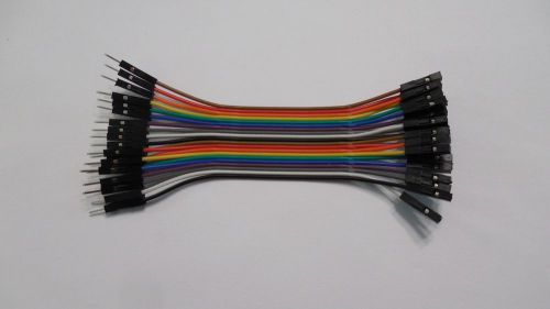 20 pc 10cm 2.54mm 1pin Male to Female jumper wire Dupont cable