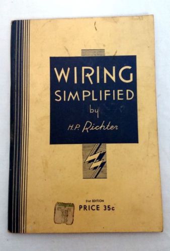 Wiring simplified by H.P. Richter 21ST Edition Vintage RARE HTF