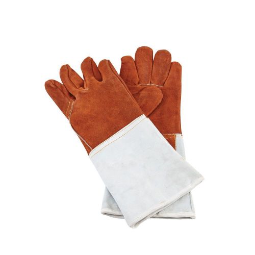 1 pair heavy duty fire resistant split leather construction welding gloves for sale