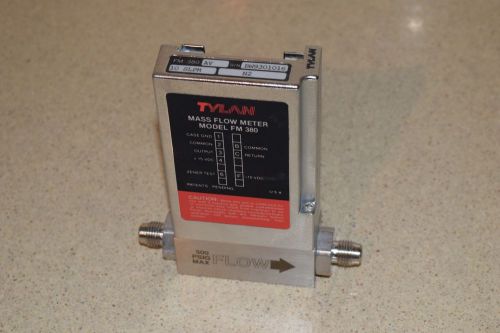 TYLAN MASS FLOW METER MODEL FM380 10SLPM N2 500 PSIG MAX FLOW (TY5)