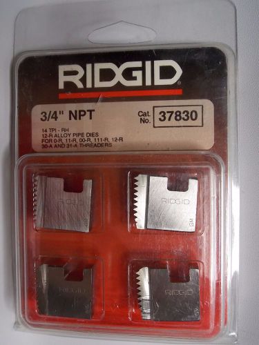 RIDGID 37830 3/4&#034; NPT 12-R PIPE THREADING DIES O-R 11-R 111-R 30-A 31-A 00-R