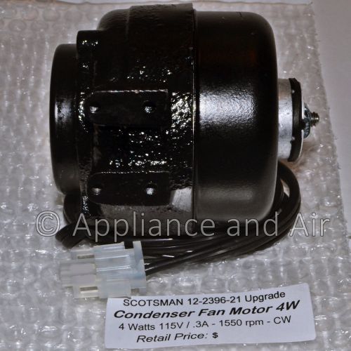 Scotsman 12-2396-21 115v 3w-4w condenser fan motor + tech advise - ships today! for sale