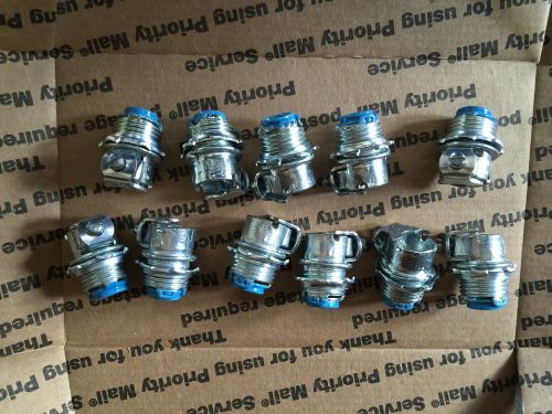 T&amp;B  ARMORED  CABLE STRAIT CONDUIT CONNECTOR 3/4 LOT 0F 12 M3115