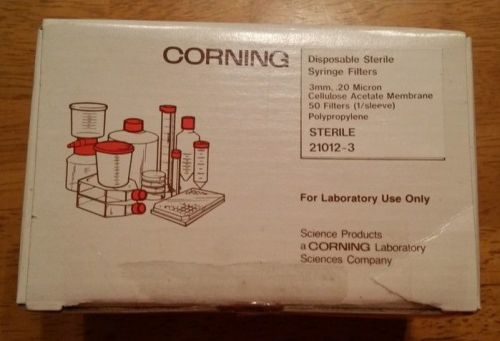 Corning disposable sterile syringe filters 3mm, 0.20 micron, nylon, 50ct for sale