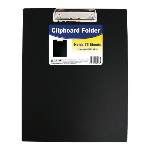 C-Line Clipboard Folder Letter Size Holds up to 75 Sheets 1 Clipboard Black (...