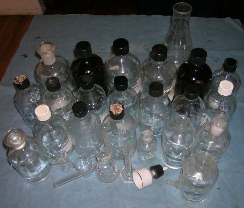 Small Lot of Assorted Glass bottles, flasks