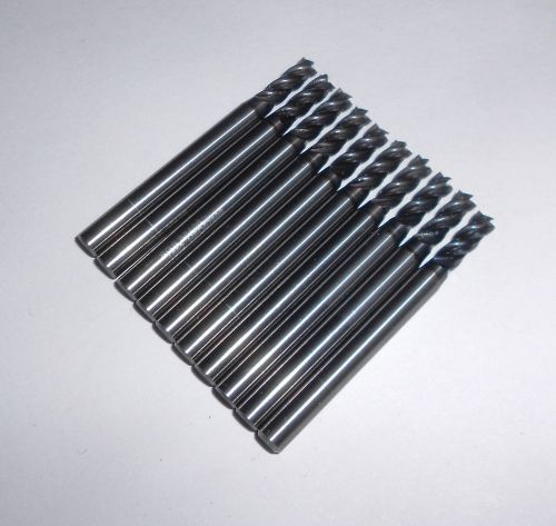 Lot of 10 sgs 5/32 dia 4 flutes carbide single end square altin variable helix for sale