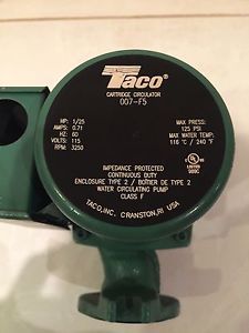 Taco cast iron cartridge circulator pump 1/25 hp 007-f5 *nice* for sale