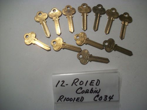 Locksmith LOT of 12, Key Blanks for CORBIN, R01ED, R1001ED, CO34, Uncut