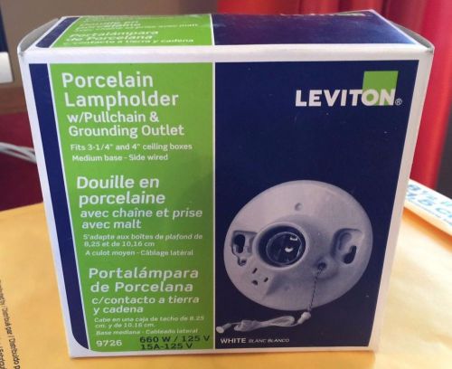Leviton Porcelain Lampholder Light Fixture 9726