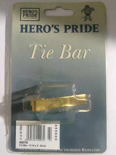 Heroes Pride 4007G Gold Plain Tie Bar