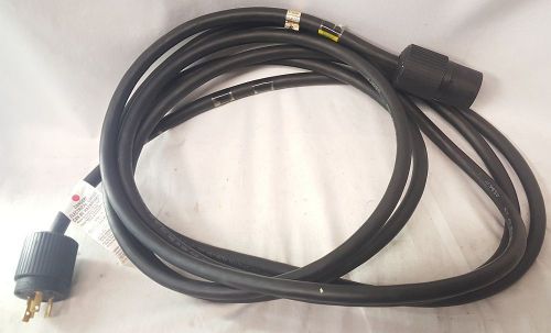 Nema l6-30 to l6-30 plug adapter 19 feet 30a 250v used for sale