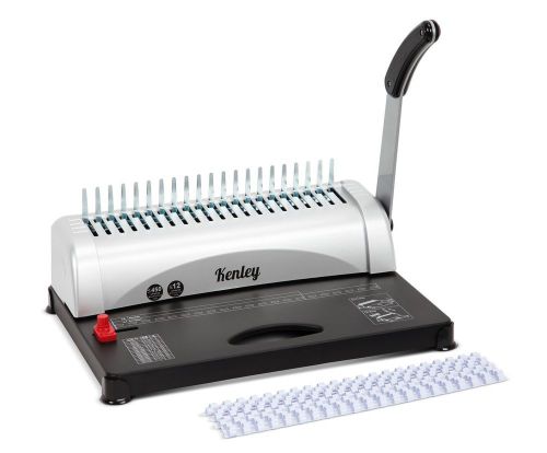 Kenley binding machine paper punch binder with starter combs set - 450 sheets for sale