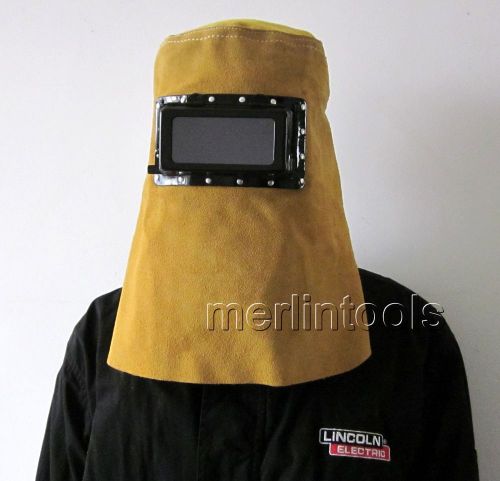 New lift front leather welding hood helmet for sale