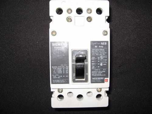 Siemens circuit breaker ned3b080 for sale