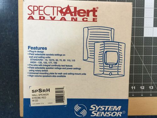 System sensor spectralert advance spsrh - red speaker strob for sale