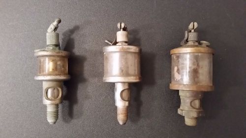 3  Vintage Oil Lubricator - hit and miss engine LOT of 3