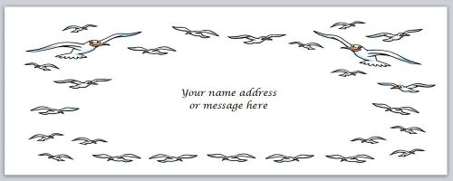 30 Personalized Return Address Labels Birds Buy 3 get 1 free (bo699)