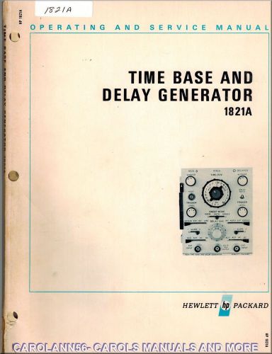 HP Manual 1821A TIME BASE AND DELAY GENERATOR